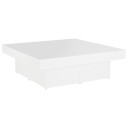 vidaXL Salongbord hvit 90x90x28 cm sponplate
