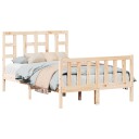 vidaXL Sengeramme med hodegavl 4FT small double heltre