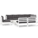  Hagesofagruppe med puter 9 deler hvit heltre furu 3096473