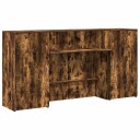  Resepsjonspult røkt eik 200x50x103,5 cm konstruert tre