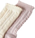 Lil" Atelier Sokker   2 pack   NmfKendra   Turtledove/Hushed Vio   Lil Atelier   19/21   Sokker Hvit Rosa