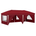 vidaXL Pop up Festtelt 575 x 288 x 245 cm Burgunder