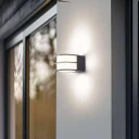 Lindby Fyra Round LED Smart Utendørs Vegglampe Grå