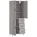  Highboard grå sonoma 69,5x34x180 cm konstruert tre