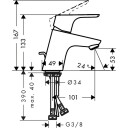HANSGROHE FOCUS 240 SERVANTARMATUR SVINGTUT U/BUNNVENTIL KROM