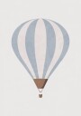 Blue Hot Air Balloon Plakat Plakat / 40x50cm