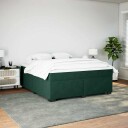  Seng med madrass boksfjær mørkegrønn 180x200 cm fløyel 3285302