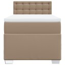  Seng med madrass boksfjær cappuccino 90x200 cm kunstlær 3286107