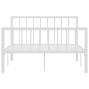 vidaXL Sengeramme hvit metall 120x200 cm