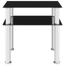 vidaXL Sidebord svart 45x50x45 cm herdet glass