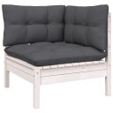  Hagesofagruppe med puter 8 deler hvit heltre furu 3096467