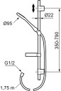 Mora Cera S5 Dusjsett - Sparedusj 6 l/m Krom