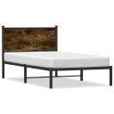 Sengeramme i metall uten madrass røkt eik 107x203 cm 8721102952500