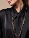 Bud to rose Ridge Mix Chunky Long Neckace Gold   Gold   ONE SIZE