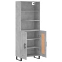vidaXL Highboard betong grå 69,5x34x180 cm konstruert tre 8720845933524