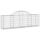 vidaXL Gabionkurver buede 14 stk 200x30x60/80 cm galvanisert jern