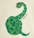 Mini Rodini T-skjorte - Snake Opp - Offwhite - Mini Rodini - 68/74 - T-skjorte - Hvit - 68-75