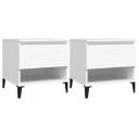  Sidebord 2 stk hvit 50x46x50 cm konstruert tre 8720845668945