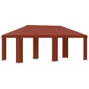  Hage Gazebo 6 x 3 m Terrakotta Polyester og stål 190