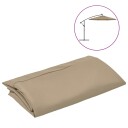 vidaXL Erstatningsstoff for hengeparasoll gråbrun 350 cm