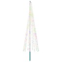 vidaXL Juletrebelysning med spyd og flaggstang 300 cm 310 LED-lys