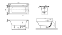 VILLEROY & BOCH ARCHITECTURA BADEKAR 140X70 FOR INNBYGGING HVIT ALPIN