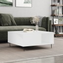 vidaXL Salongbord hvit 80x80x36,5 cm konstruert tre