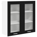  Hengende skap Riga Svart Eik 80 x 31 x 80 cm Konstruert tre