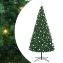  Juletre med dekorative strenglys grønn 400 cm PVC