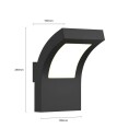 Arcchio Cassian utendørs LED-vegglampe
