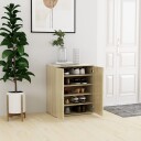 vidaXL Skoskap sonoma eik 60x35x70 cm sponplate