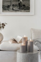 Uyuni LED pillar melted candle Sandstone Rustic 7,8x20 cm UL-PI-SAM78020