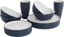 Outwell Gala 4 Person Dinner Set Blue & Grey OneSize, Blue & Grey