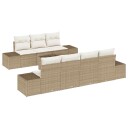  Hagesofa Set 8 pcs Beige Poly rattan
