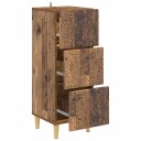 vidaXL Skuffeskap Gammelt tre 33 x 34,5 x 90 cm Konstruert tre