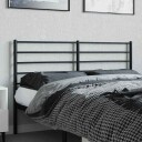 vidaXL Sengegavl i metall svart 160 cm