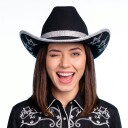 Espa Cowboyhatt med strass-stjerner svart One size 50694