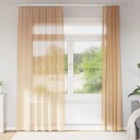  Voilegardiner med hemper 2 stk sand 140x245 cm 8721158553256