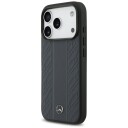 Mercedes MagSafe Lær-etui med Laurbærbladstriper for iPhone 17 Pro - Blå