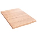 vidaXL Vegghylle lysebrun 40x60x2 cm behandlet heltre eik