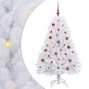 vidaXL Kunstig sammensatt juletre med 150 LED Hvit 150 cm PVC og Stål