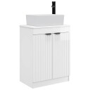  Badmøbel med vask Høgglans hvit 54 x 35 x 83 cm Konstruert tre