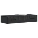 vidaXL Vegghengt Sidebord Svart 87,5 x 34,5 x 17 cm Konstruert tre