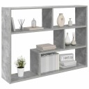 vidaXL Vegghylle Veggmontert Betonggrå 95 x 20 x 69,5 cm