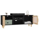 vidaXL TV-benk svart 105x30x40 cm heltre furu og naturrotting