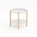 Sidebord HOME4YOU Norah 40x40x60 cm Hvit - hvit