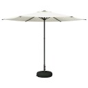 vidaXL Hageparasol med base 300 x 300 cm Polyester Rektangulær Krem