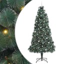  Kunstig Forbelyst Juletre med Kule Sett grønn 240 cm PET