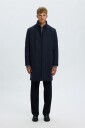 Selected Slmrainar Wool Blend Coat Noos   Navy   S