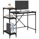  Skrivebord Svart Eik 105 x 50 x 90 cm Konstruert tre